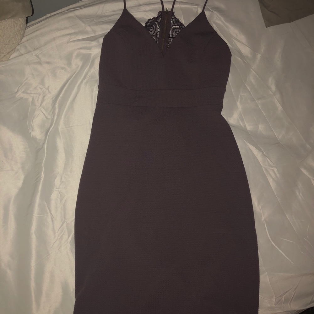 iris Purple Lace Back Bodycon Dress Los Angeles